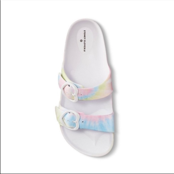 Stoney Clover Lane X Target Tie Dye Slide Sandals. - Picture 3 of 5